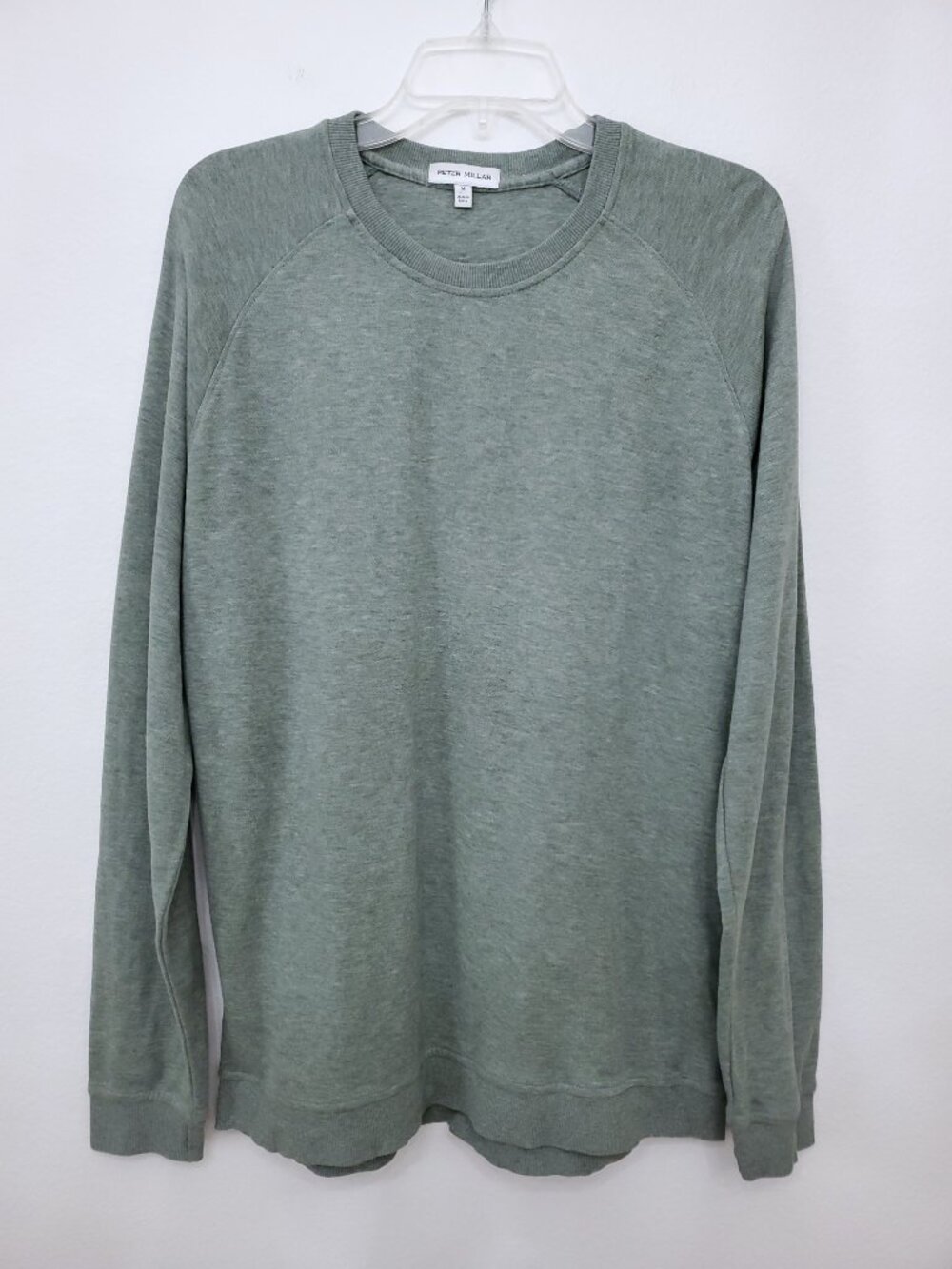 Peter Millar Men's Crown Comfort Knit Crewneck Sweatshirt Sage Green Medium